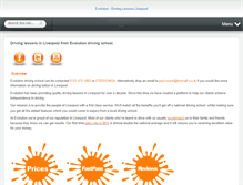 Tablet Screenshot of evolutiondrivingschool.com